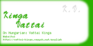 kinga vattai business card